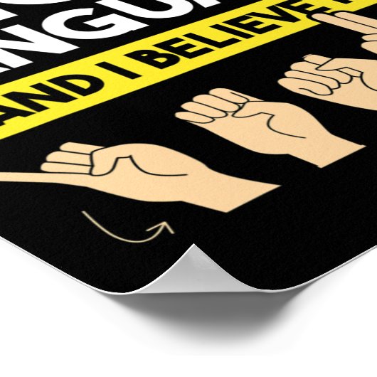 Asl Deaf Awareness and Sign Language Poster (Ecke)