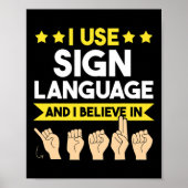 Asl Deaf Awareness and Sign Language Poster (Vorne)