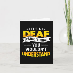 ASL Deaf Awareness Anhörung Verlust und Gebärdensp Karte