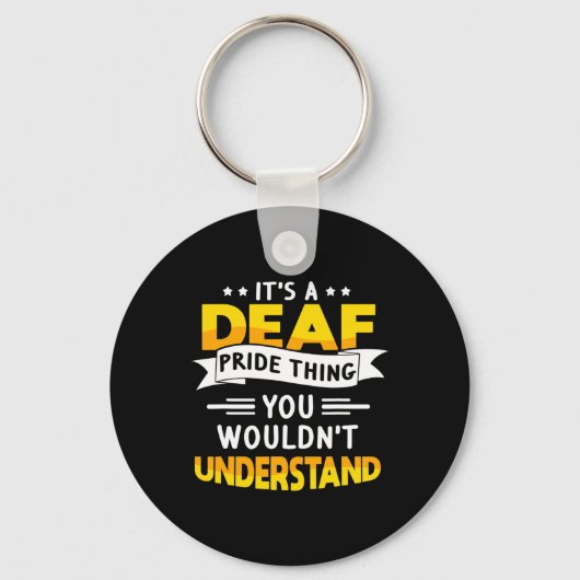 ASL Deaf Awareness Anhörung Verlust und Gebärdensp Schlüsselanhänger (Vorderseite)