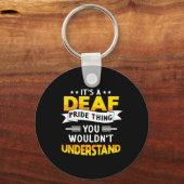 ASL Deaf Awareness Anhörung Verlust und Gebärdensp Schlüsselanhänger (Vorderseite)