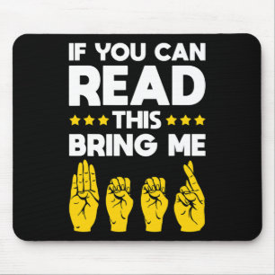 Asl Deaf Awareness Deaaaab Kultur und Gebärdenspra Mousepad