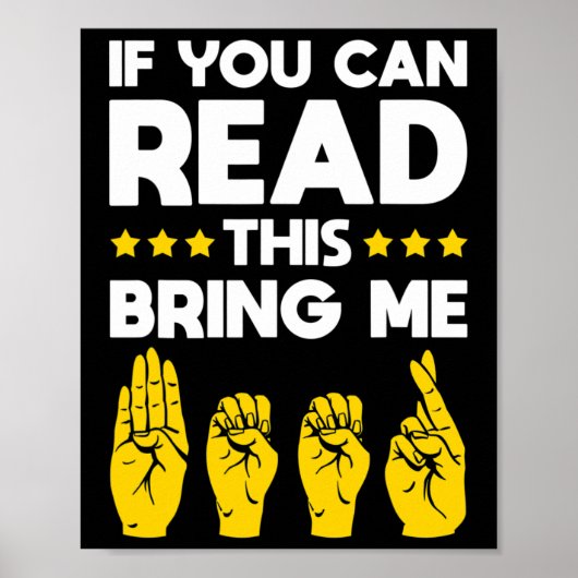 Asl Deaf Awareness Deaaaab Kultur und Gebärdenspra Poster (Vorne)