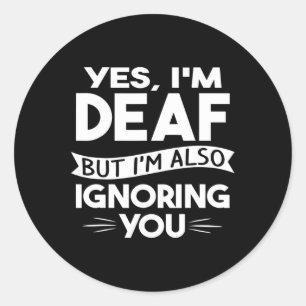 ASL Deaf Awareness Hearing Verlust Deaf Kultur und Runder Aufkleber
