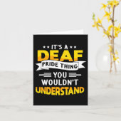 Asl Deaf Awareness Hörverlust und Zeichensprache Karte (Gelbe Blume)