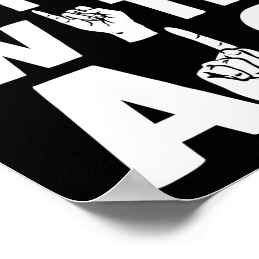 ASL Deaf Awareness und Gebärdensprache 2 Poster (Ecke)