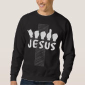 ASL Deaf Jesus Christlich Sign Language Interprete Sweatshirt (Vorderseite)