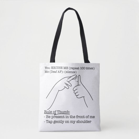 ASL-Design - Faustregel Tasche (Vorderseite)