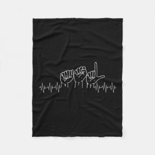 Asl Design for Asl Lover Deaf Day Awareness Fleecedecke