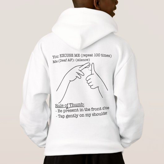 ASL Design - Rule of Thumb Hoodie (Rückseite)