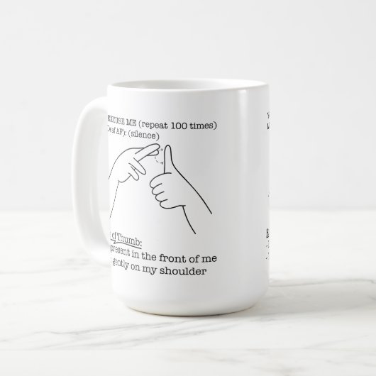 ASL Design - Rule of Thumb Kaffeetasse (Vorderseite Links)