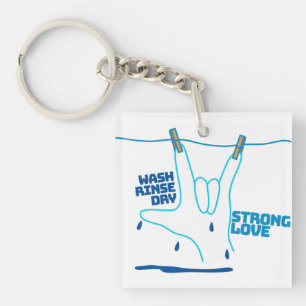 ASL Design - Waschen, Spülen und Trocknen Liebe IL Schlüsselanhänger