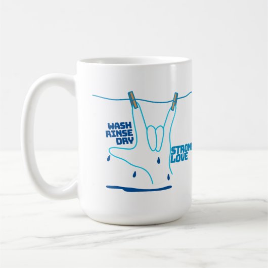 ASL Design - Wash, Rinse, and Dry Love ILY Kaffeetasse (Links)