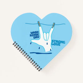 ASL Design - Wash, Rinse, and Dry Love ILY Notizblock