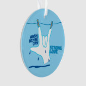 ASL Design - Wash, Rinse, and Dry Love ILY Ornament (Vorderseite)
