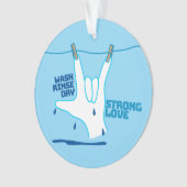 ASL Design - Wash, Rinse, and Dry Love ILY Ornament (Vorderseite)