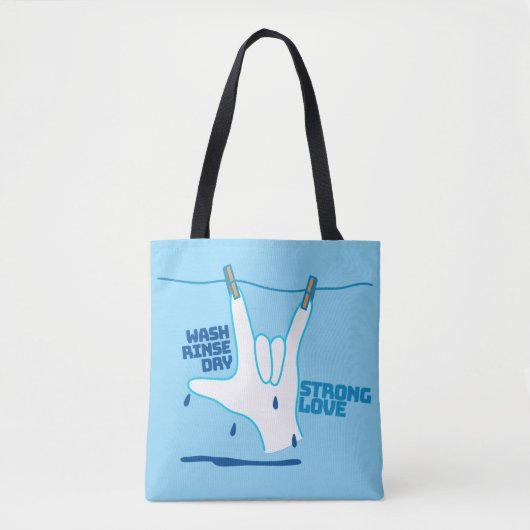 ASL Design - Wash, Rinse, and Dry Love ILY Tasche (Vorderseite)