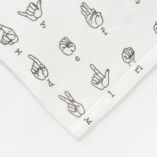 Asl-Diagramm-Fleece-Decke Fleecedecke (Ecke)