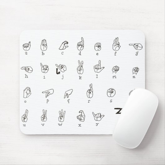 Asl-Diagramm Mousepad (Mit Mouse)