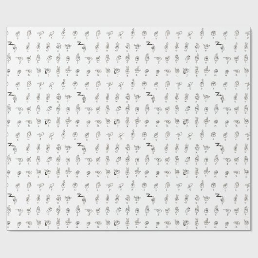 Asl-Diagramm-Packpapier Geschenkpapier (Flach)