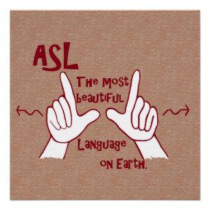 ASL die schönste Sprache Poster