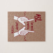 ASL die schönste Sprache Puzzle (Horizontal)