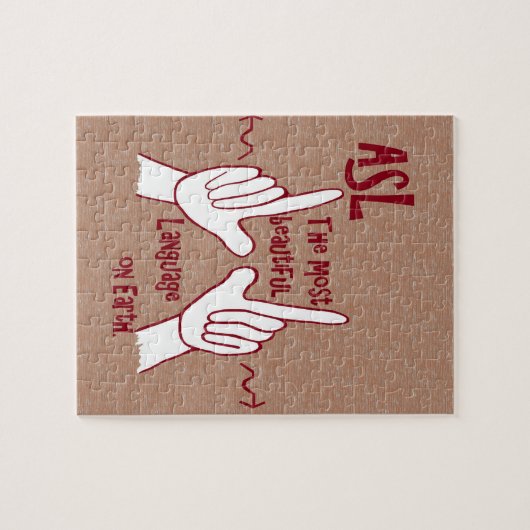 ASL die schönste Sprache Puzzle (Horizontal)