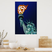 ASL erleuchtet Taube (24"x36") Poster (Küche)