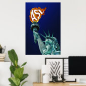 ASL erleuchtet Taube (24"x36") Poster (Heimbüro)