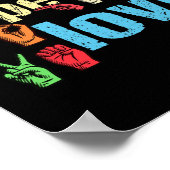 Asl Faith Hope Liebe American Sign Language Christ Poster (Ecke)