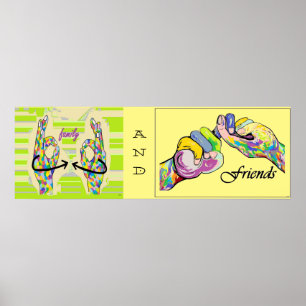 Asl-Familie und Freund-Plakat Poster