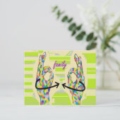 ASL FAMILY POSTKARTE (Stehend Vorderseite)