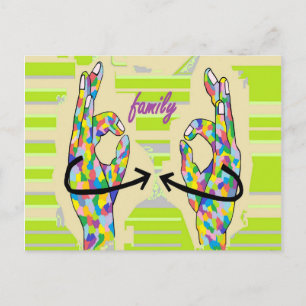 ASL FAMILY POSTKARTE