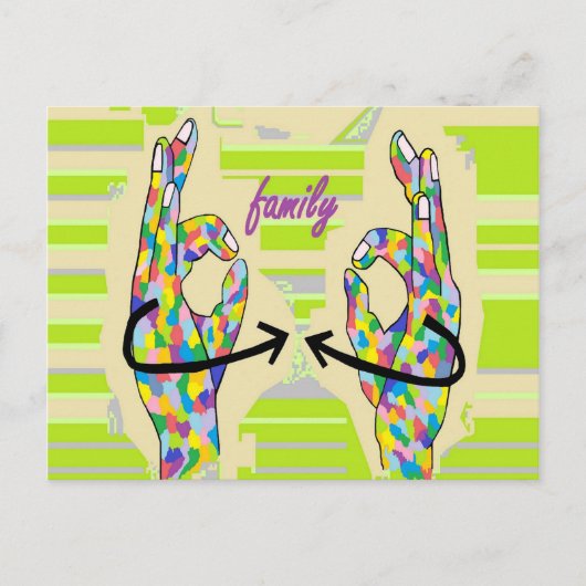 ASL FAMILY POSTKARTE (Vorderseite)