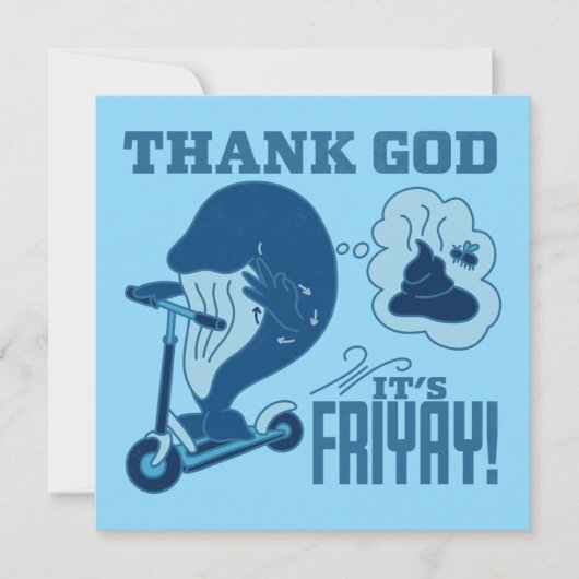 ASL Freitag Design - Gott sei Dank ist es endlich  Dankeskarte (Vorderseite)