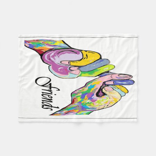 Asl-Freunde Fleecedecke (Vorderseite (Horizontal))