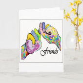 Asl-Freunde Karte (Gelbe Blume)