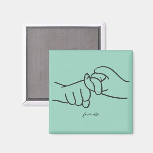 ASL Freunde Magnet – Verbundenheit auf Display (Vorderseite/Rückseite)