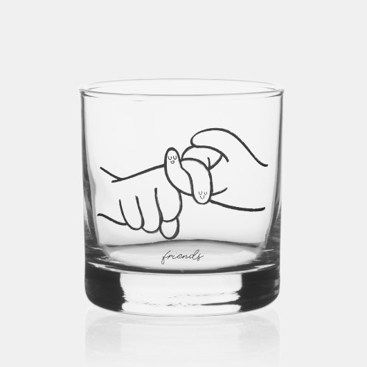 ASL Freunde Rocks Glas – Prost auf die Verbindung (Vorderseite)