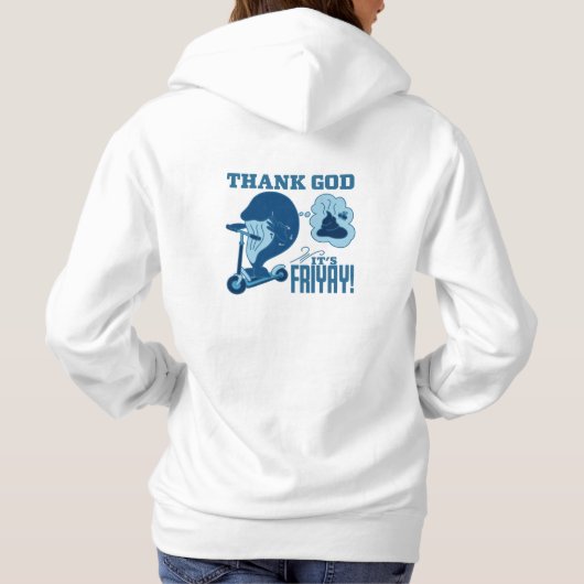 ASL Friday Design - Thank God It’s Friyay! Hoodie (Rückseite)