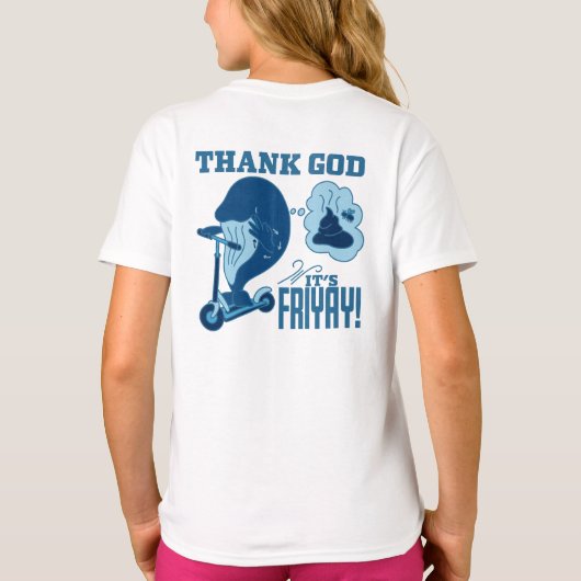 ASL Friday Design - Thank God It’s Friyay! T-Shirt (Rückseite)