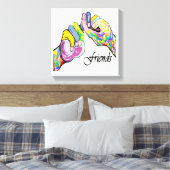 ASL Friends Leinwanddruck (Insitu (Schlafzimmer))