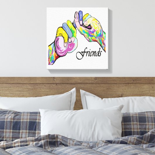 ASL Friends Leinwanddruck (Insitu (Schlafzimmer))