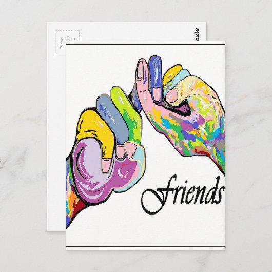 ASL Friends Postkarte (Vorne/Hinten)