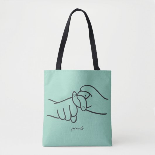 ASL Friends Tote Bag - Zeichensprache Tasche (Vorderseite)