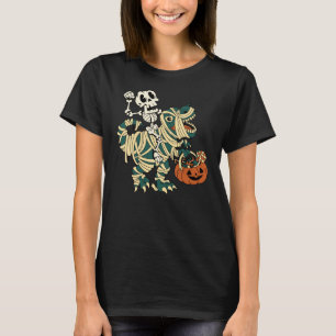 ASL Frohe Halloween-Party Skelette T-Rex Spaß Frau T-Shirt
