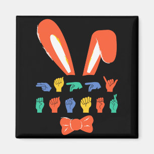 Asl frohe Ostern Süßigkeiten Gebärdensprache Eier Magnet