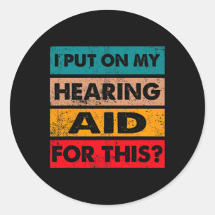 ASL Fun Deaf Pride Awareness Sign Sprachen Hearin Runder Aufkleber
