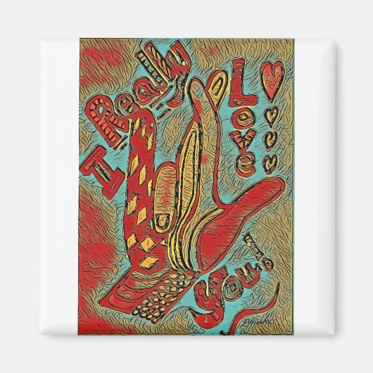 ASL Funky I WIRKLICH Liebe Magnet (Vorne)