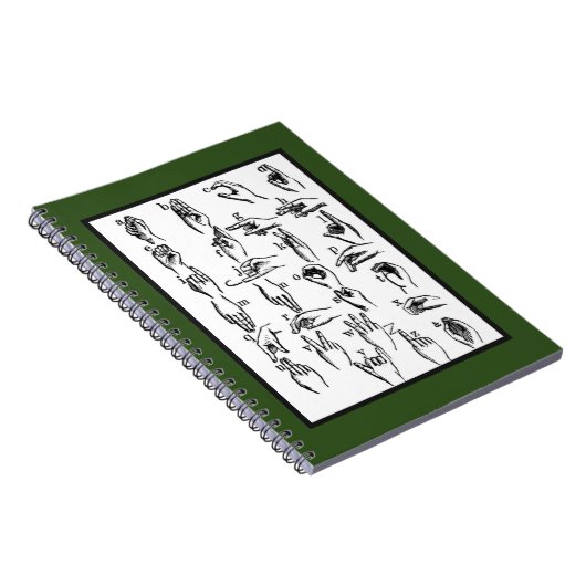 Asl-Gebärdensprache-Beispiele Notizblock (Rechte Seite)